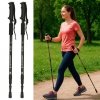 Kijki kije trekkingowe do nordic walking składane 2 sztuki czarne